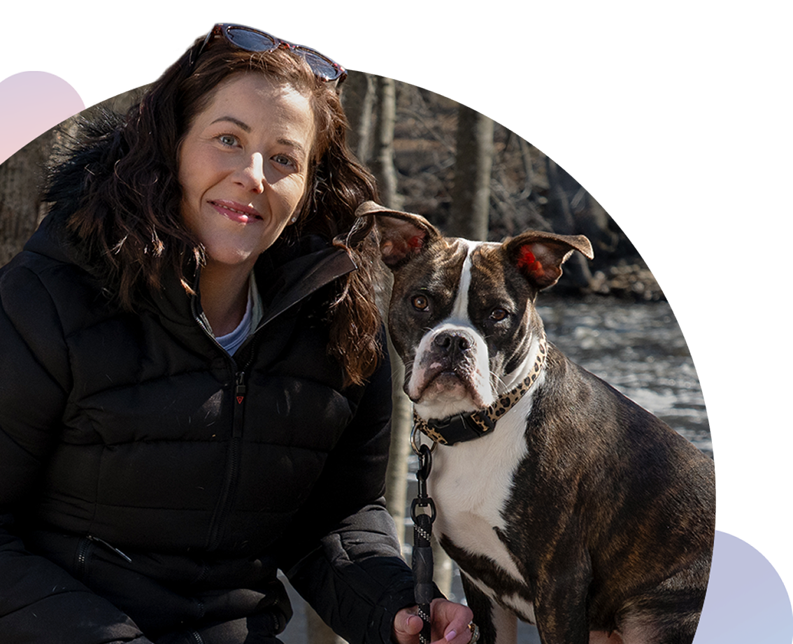 Real Patient Leah With Her Dog